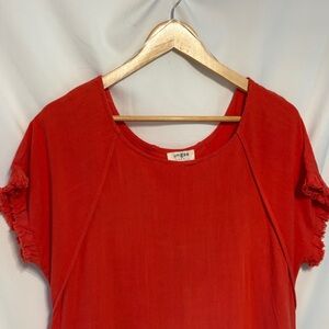 Umgee Women's Coral Dress SZ M Lagenlook  Cotton and Linen Blend.